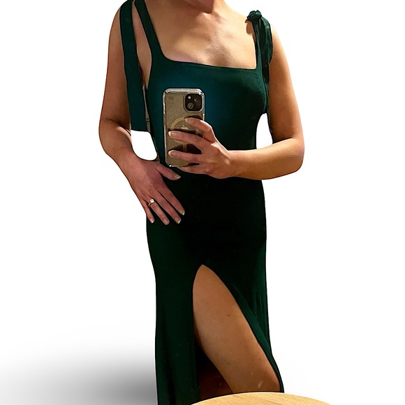 Reformation Twilight Midi Dress | Emerald | Size 2 - Picture 5 of 14